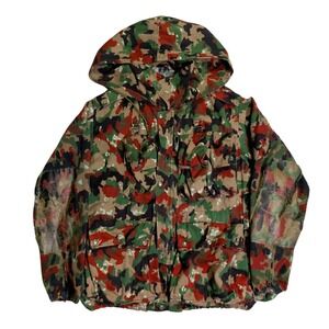 Swiss Army M70 Alpenflage Field Parka Jacket Mens EU 52 US 42 Large Camo Hooded